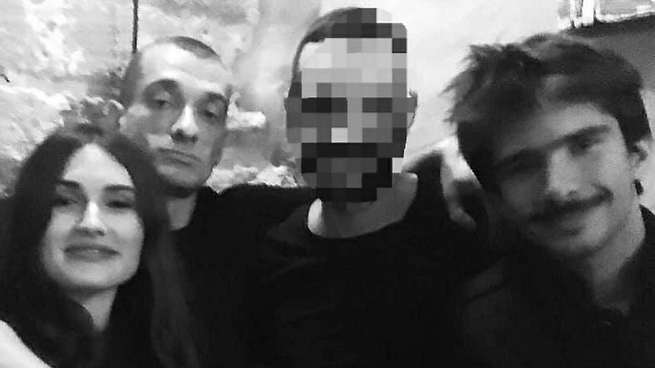 De izquierda a derecha: Alexandra de Taddeo; Piotr Pavlensky y Juan Branco.