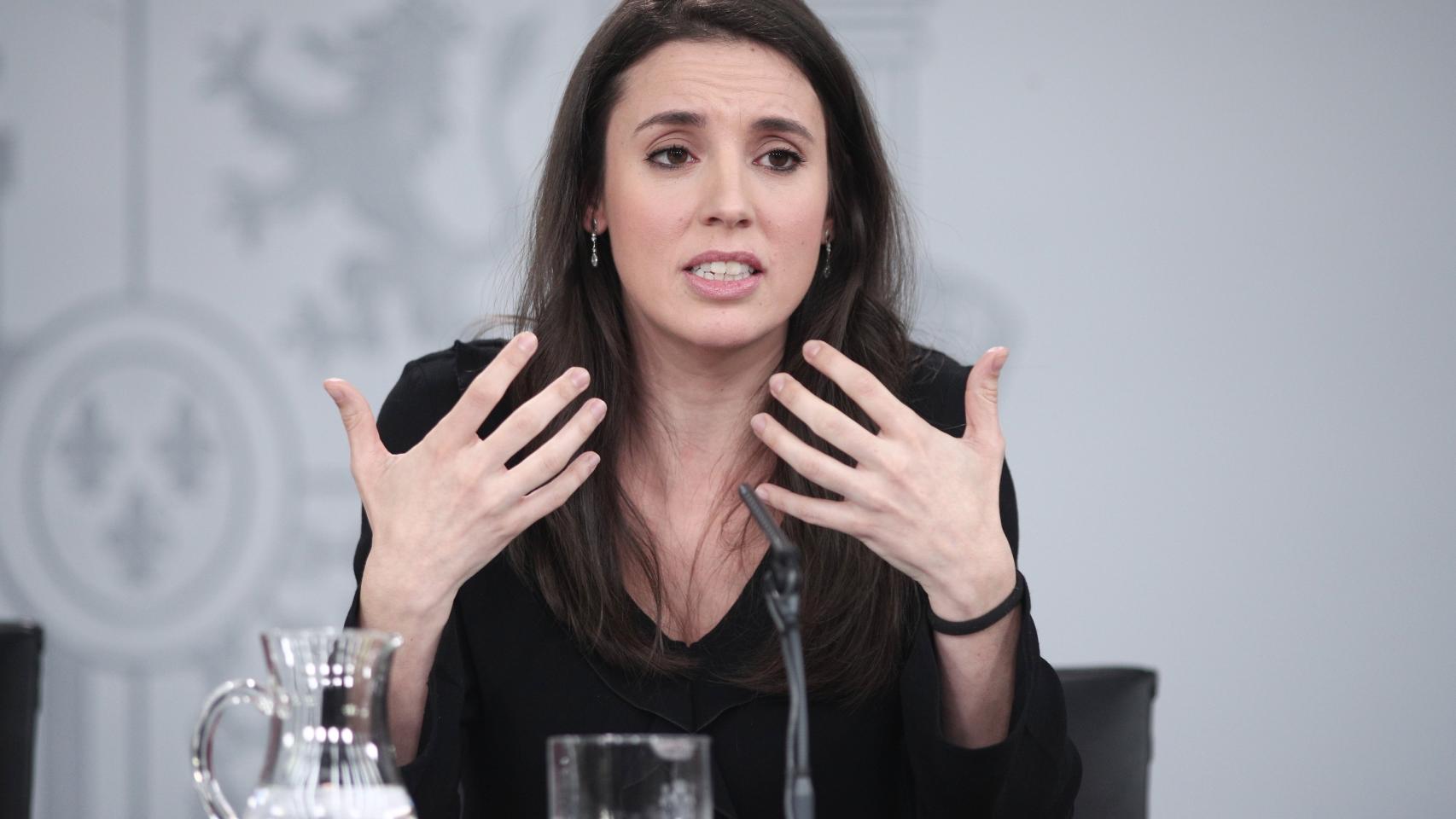 La ministra de Igualdad, Irene Montero, comparece en rueda de prensa tras el Consejo de Ministros.