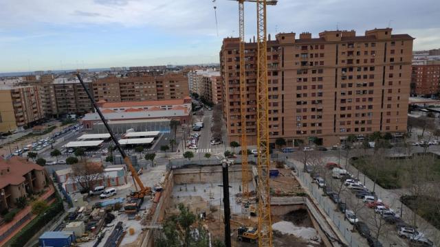 Imagen de archivo de un edificio en construcción.