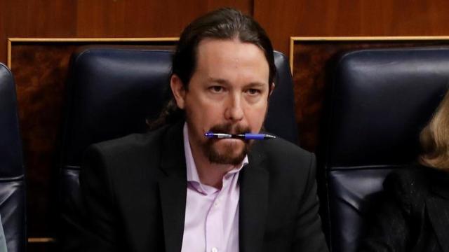 Pablo Iglesias durante la sesión de control celebrada este miércoles en el Congreso de los diputados.