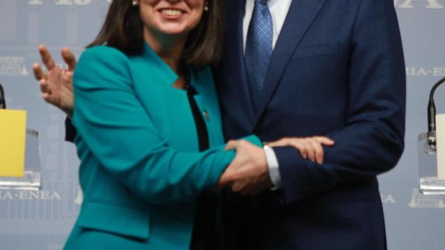 Josu Erkoreka y Caolina Darias.