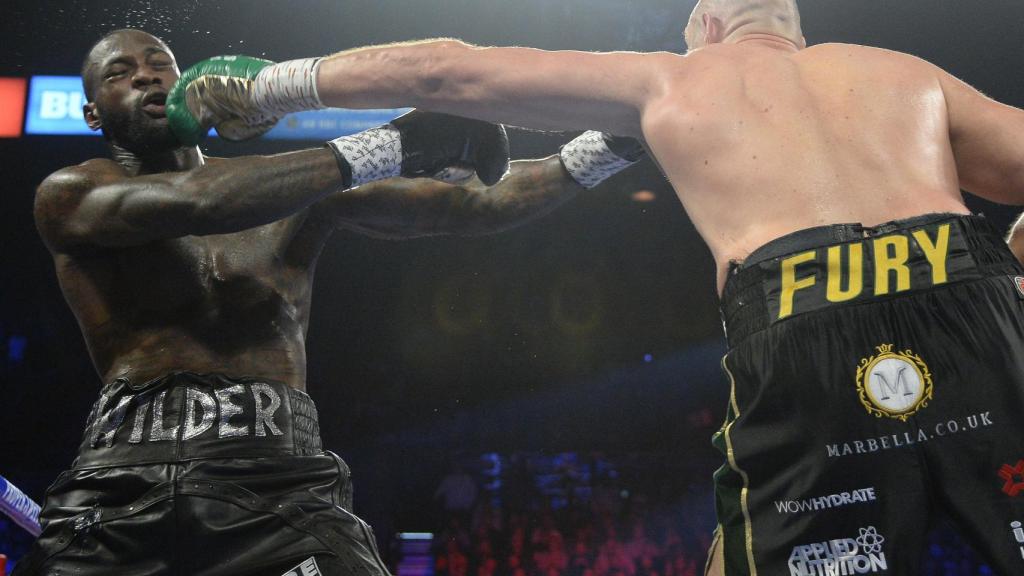 Fury y Wilder durante el combate