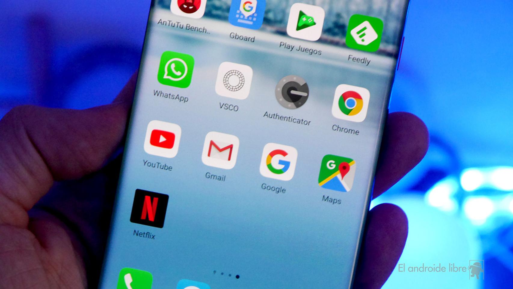 Aplicaciones en un Huawei Mate 30 Pro.