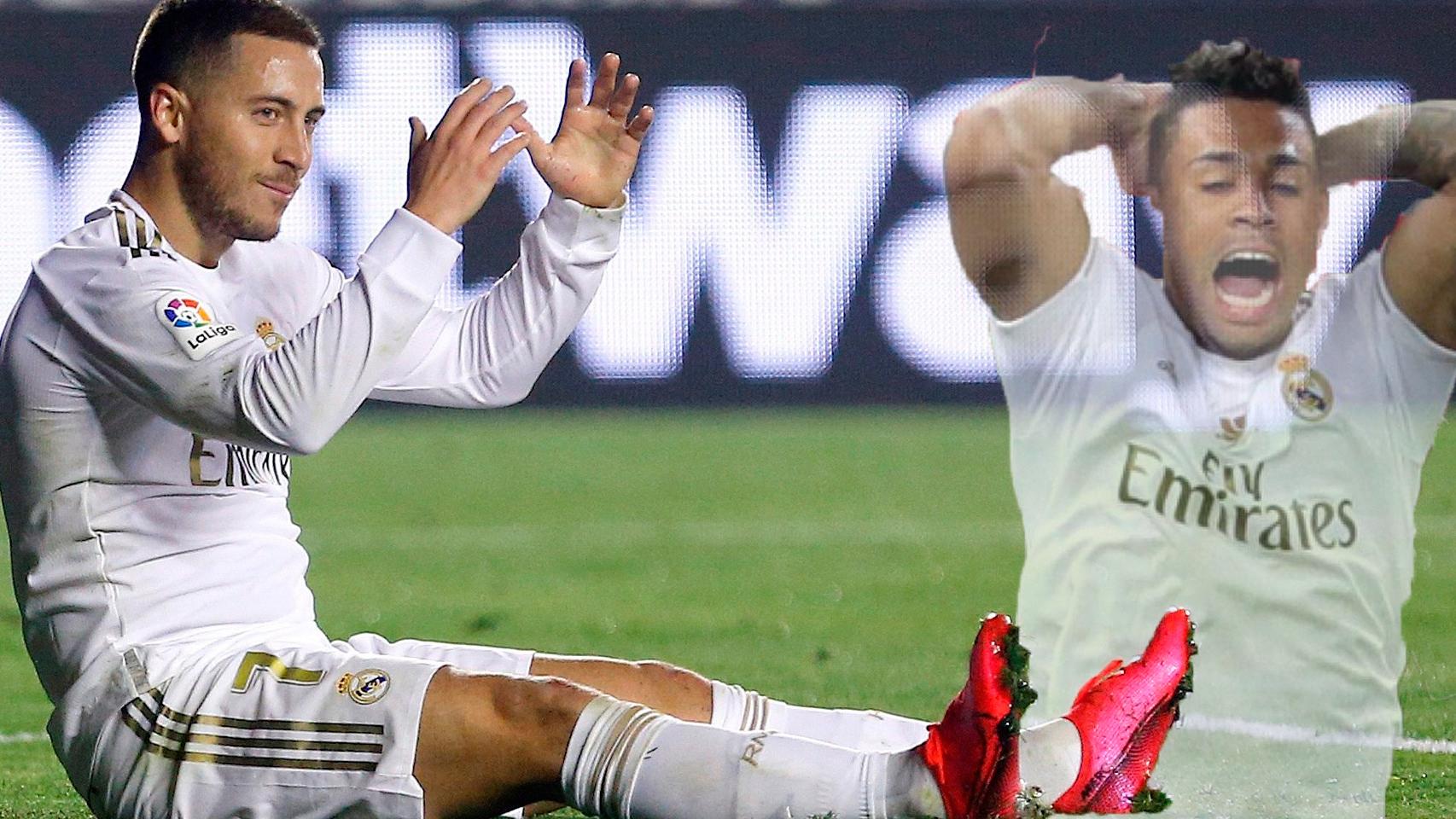 Eden Hazard y Mariano Díaz