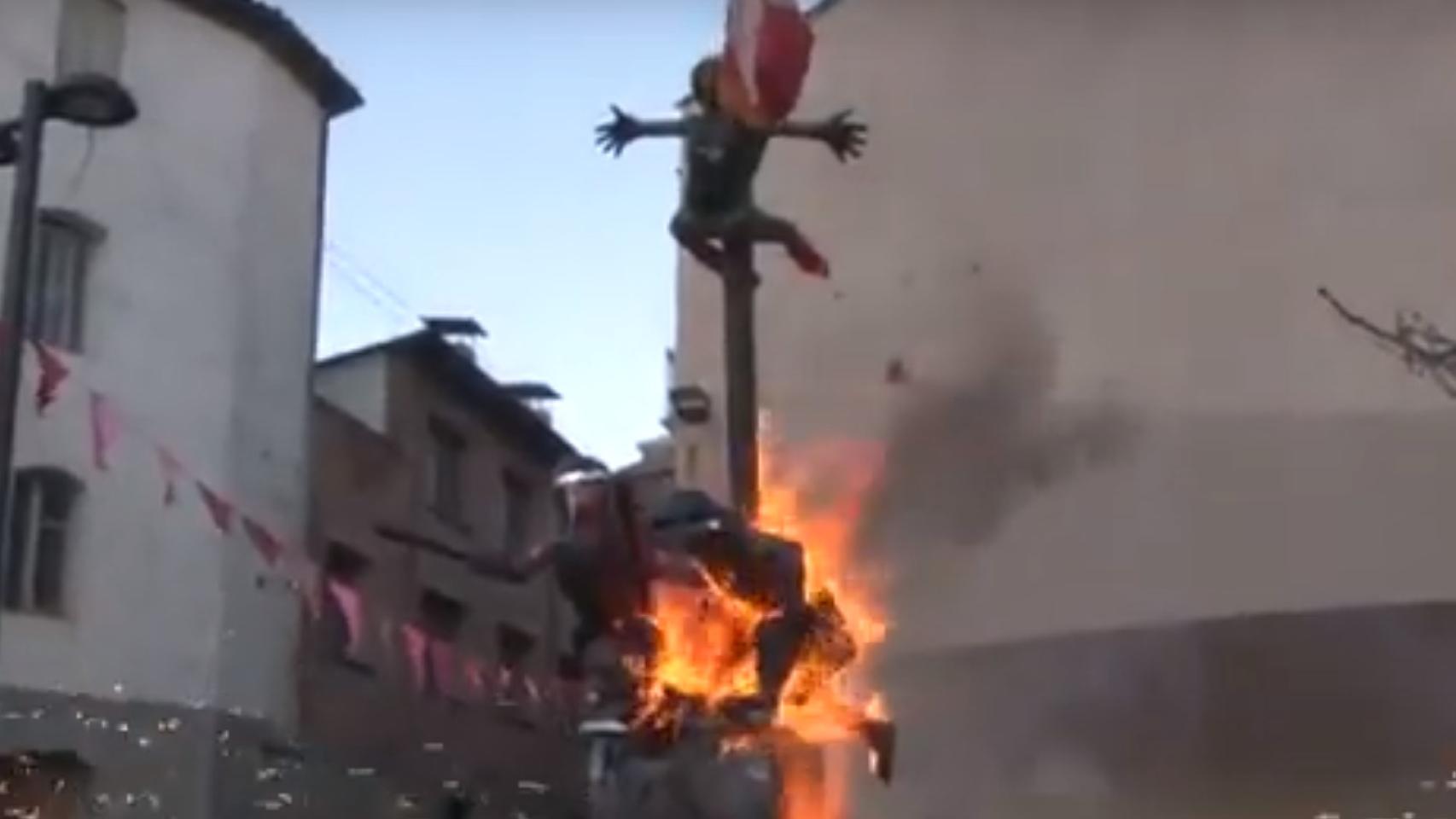 El paracaidista accidentado en la Fiesta Nacional, 'protagonista' en los Carnavales de Ribas de Freser.