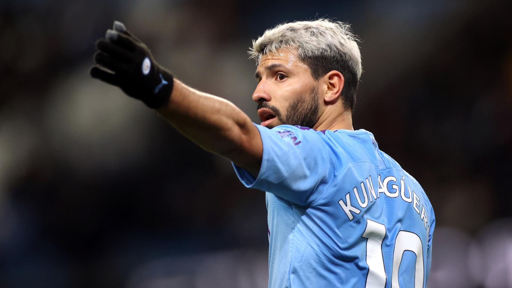'El Kun' Agüero, en un partido del Manchester City