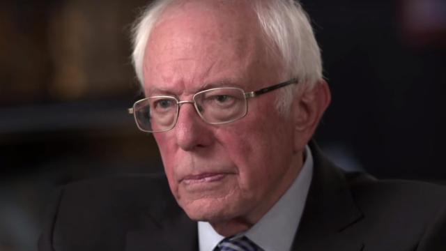 Bernie Sanders en una entrevista concedida a CNN.