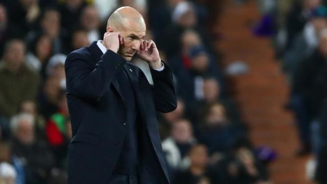 Zinedine Zidane, durante el Real Madrid - Manchester City