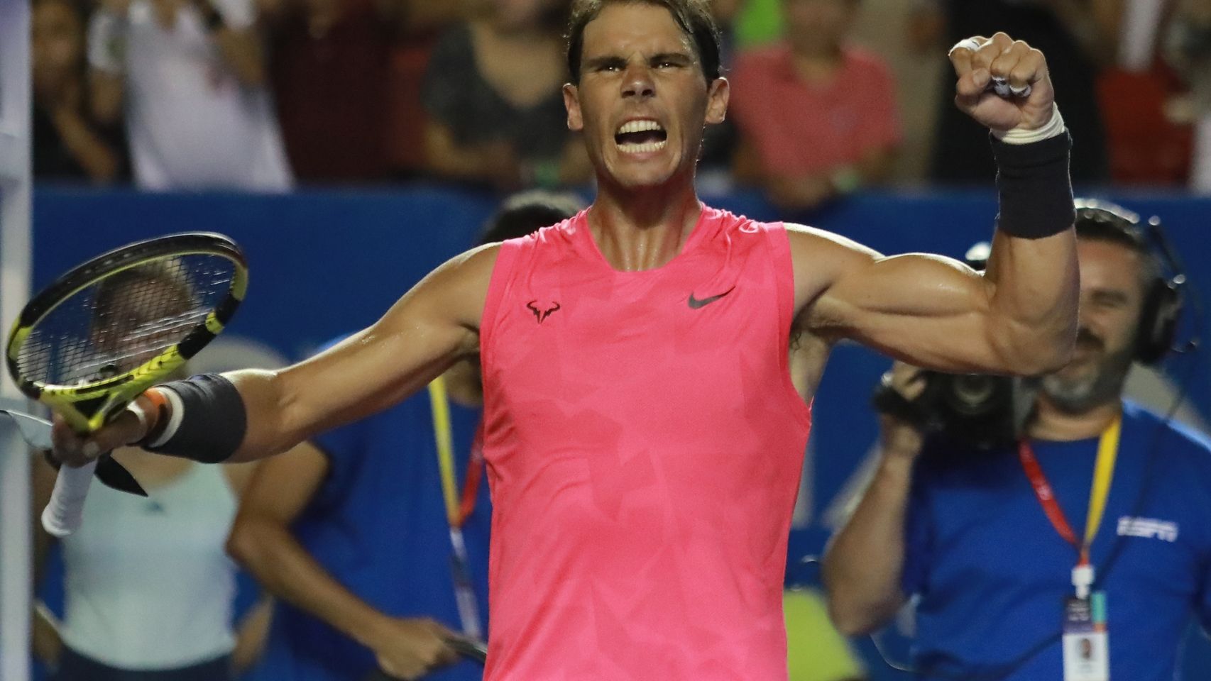 Rafa Nadal, celebrando en Acapulco