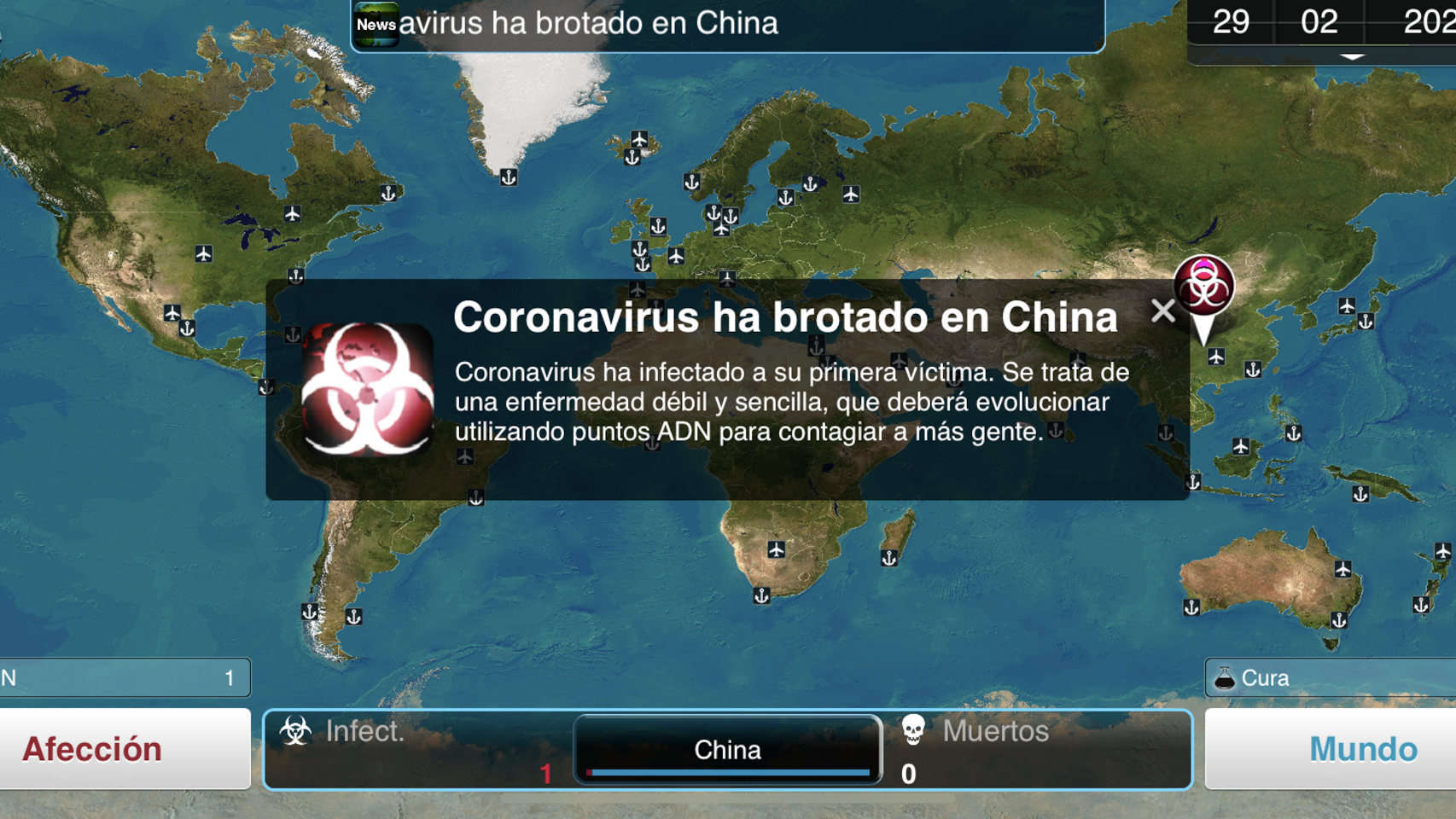 Plague Inc. permite crear una enfermedad parecida al coronavirus