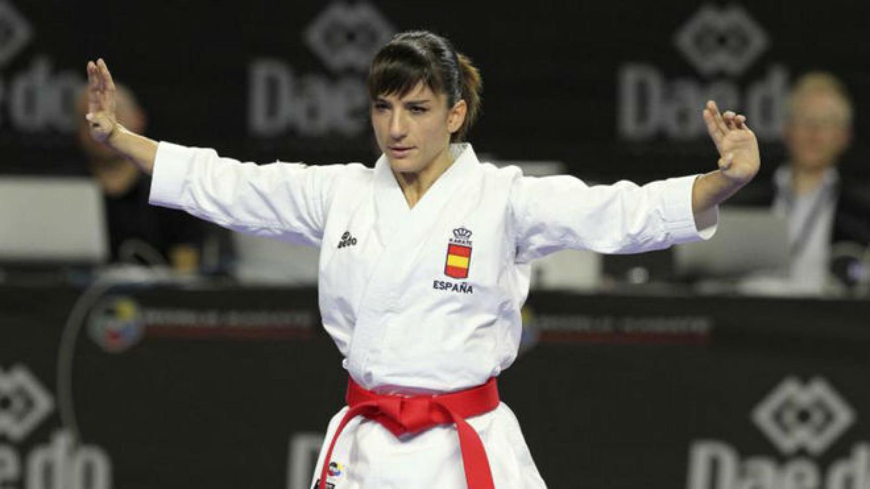 Sandra Sánchez durante un campeonato.