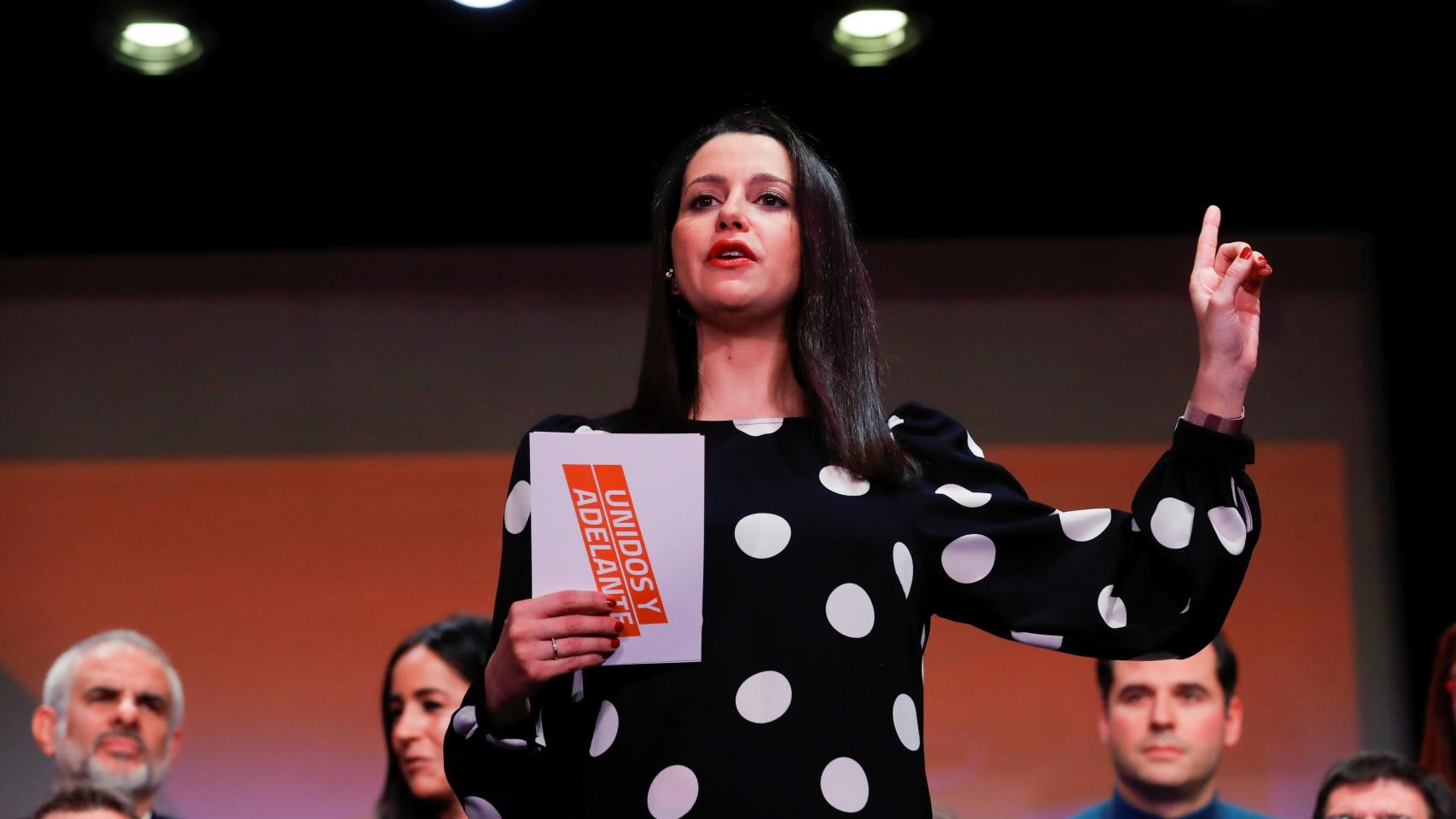 Inés Arrimadas, durante uno de sus mítines.