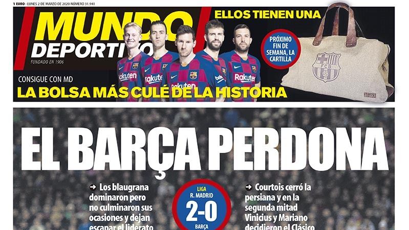 Portada Mundo Deportivo (02/03/2020)