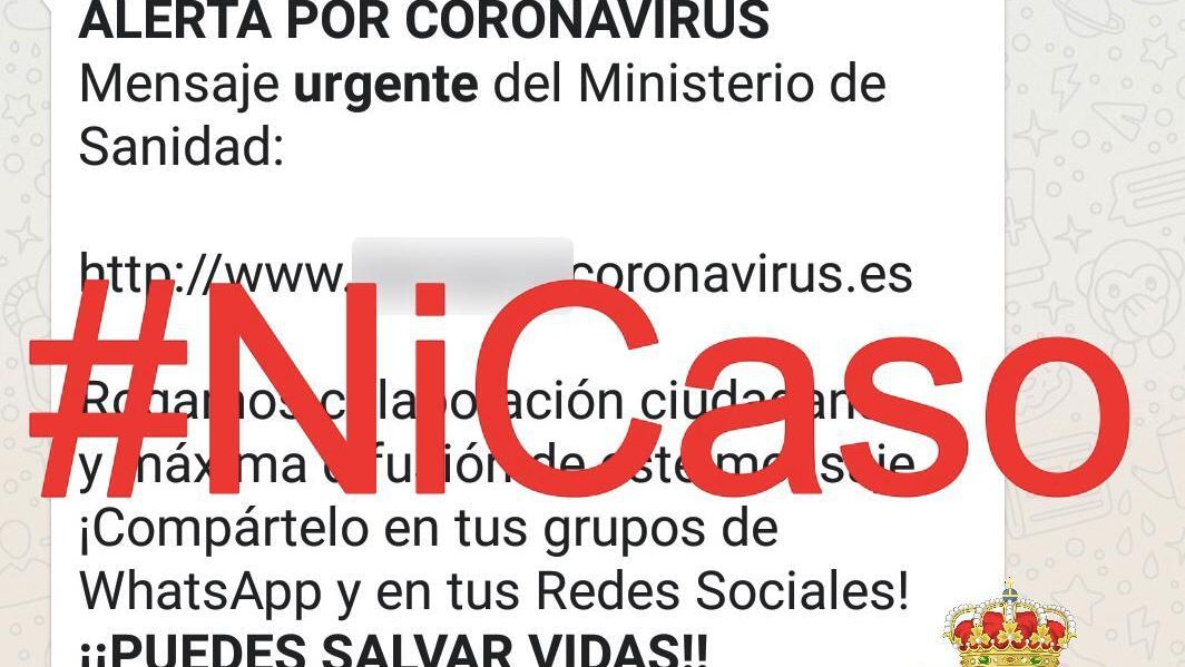 Imagen del bulo sobre el coronavirus.