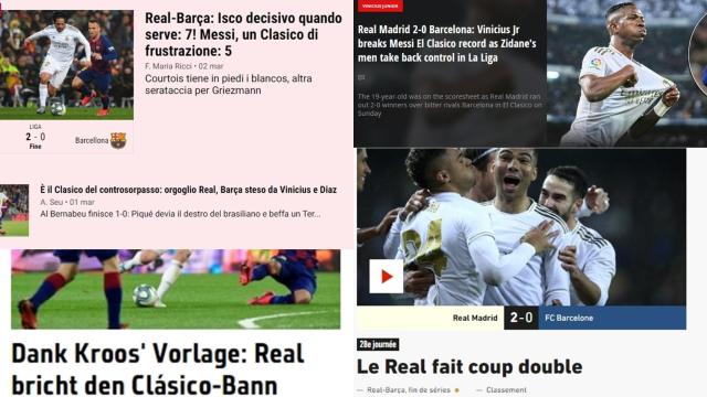 Los titulares de la prensa internacional sobre El Clásico