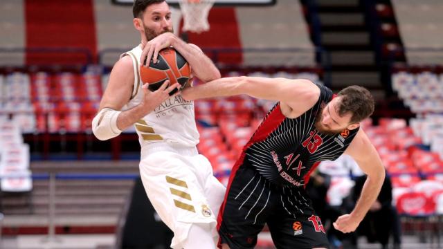 Rudy y Sergio Rodríguez, durante el partido de Euroliga entre Real Madrid y Olimpia Milán