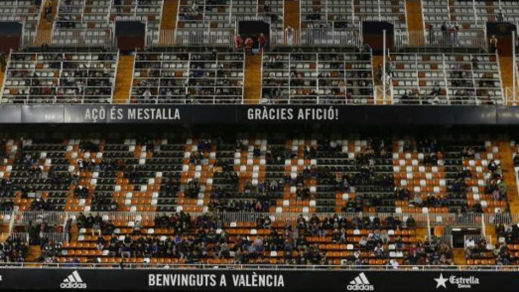 Partido en Mestalla a puerta cerrada