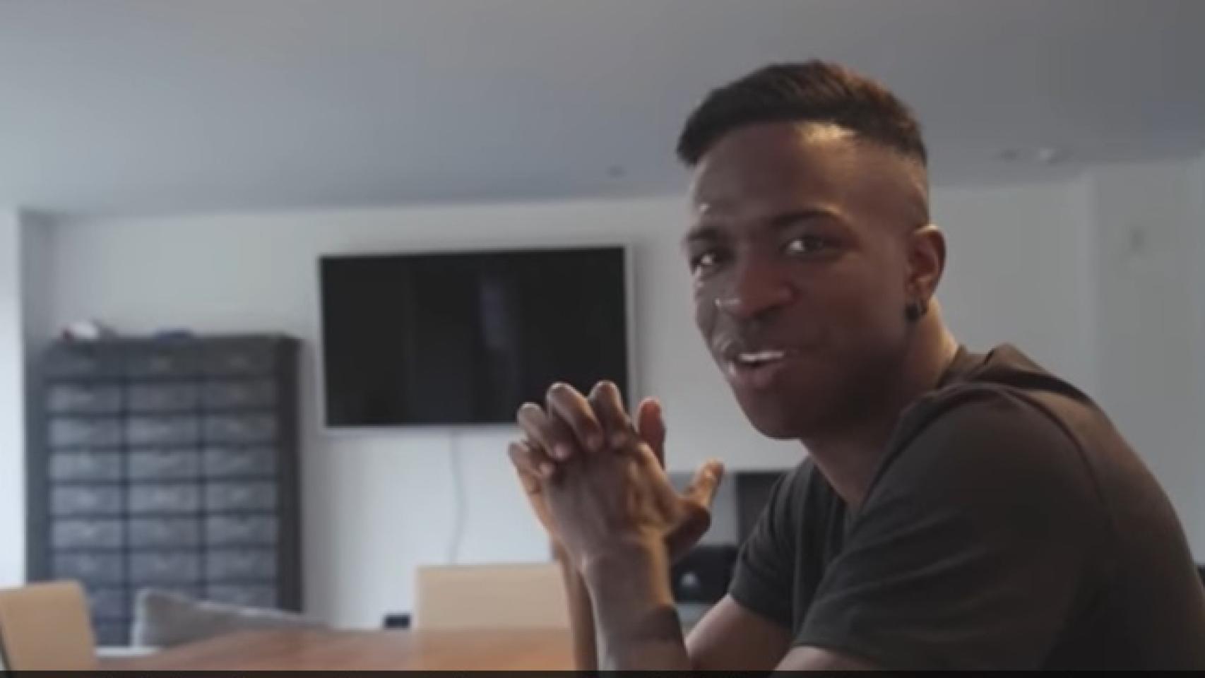 Vinicius Júnior, durante un vídeo de su canal de YouTube