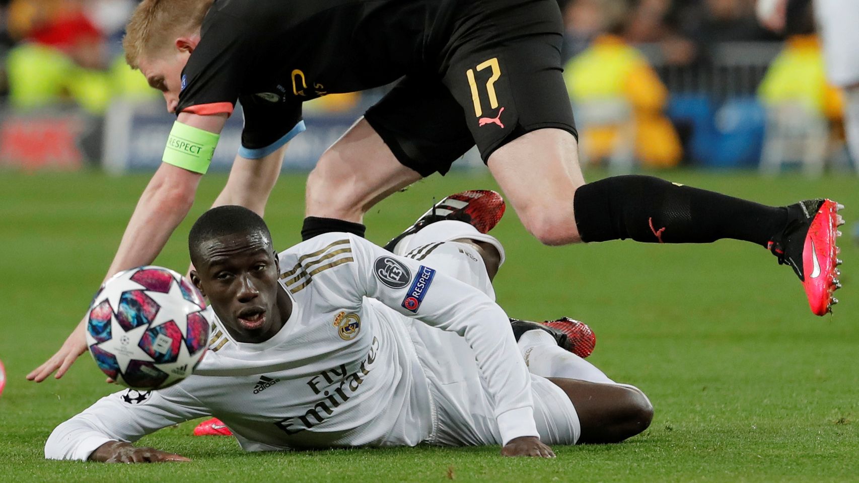 Ferland Mendy, durante el Real Madrid - Manchester City