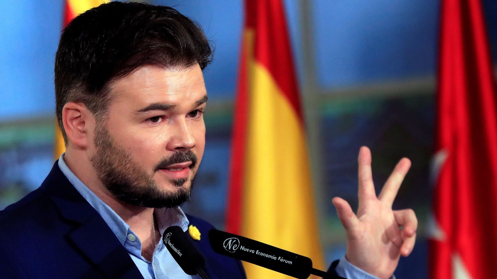 Gabriel Rufián, portavoz de ERC en el Congreso de los Diputados.