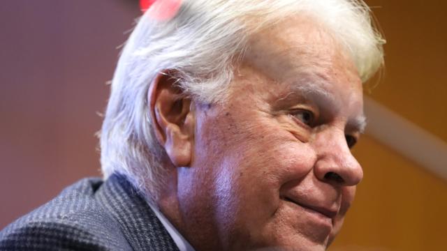 Felipe González durante un acto en febrero de la Fundación Manuel Giménez Abad en Zaragoza.
