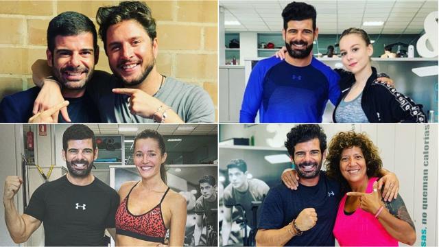 Miguel Lordán con algunos de sus clientes conocidos.