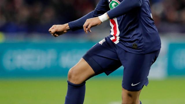 Kylian Mbappé, en un partido del PSG