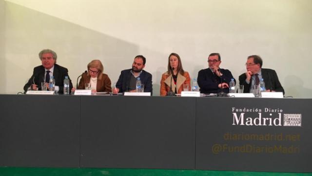 Los ponentes del acto 'La España que reúne' en Madrid.
