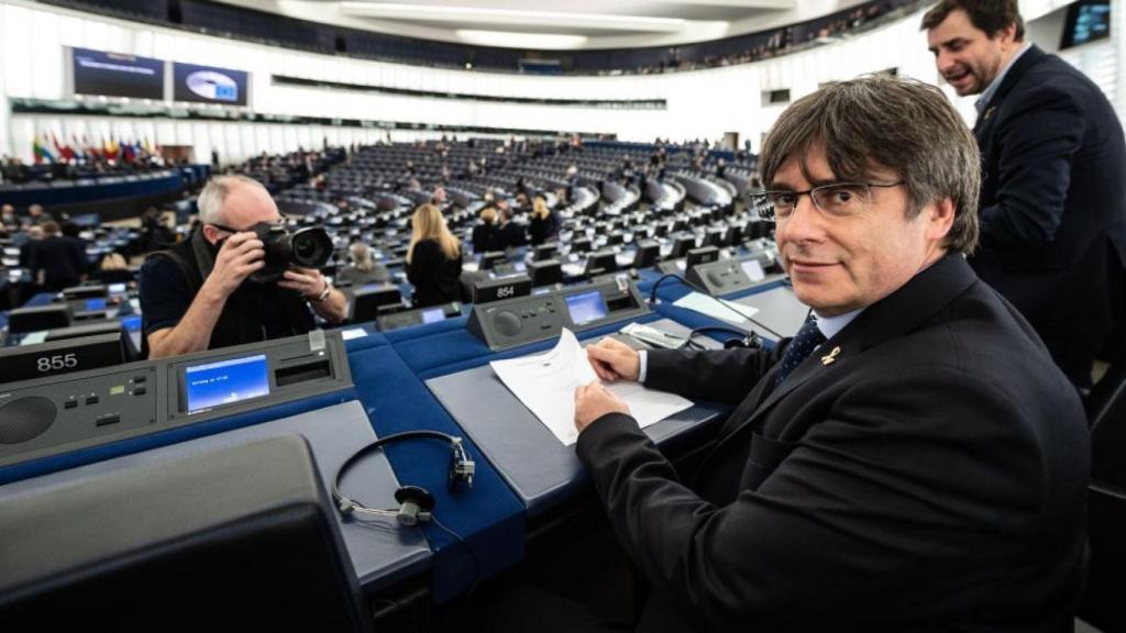 Carles Puigdemont, en el Parlamento Europeo.