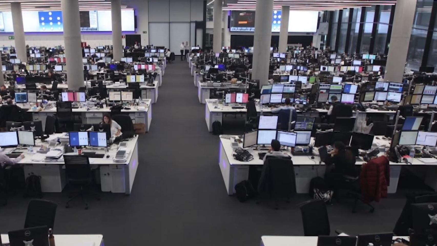 Sala de Tesorería del BBVA en una imagen publicada en su página web.