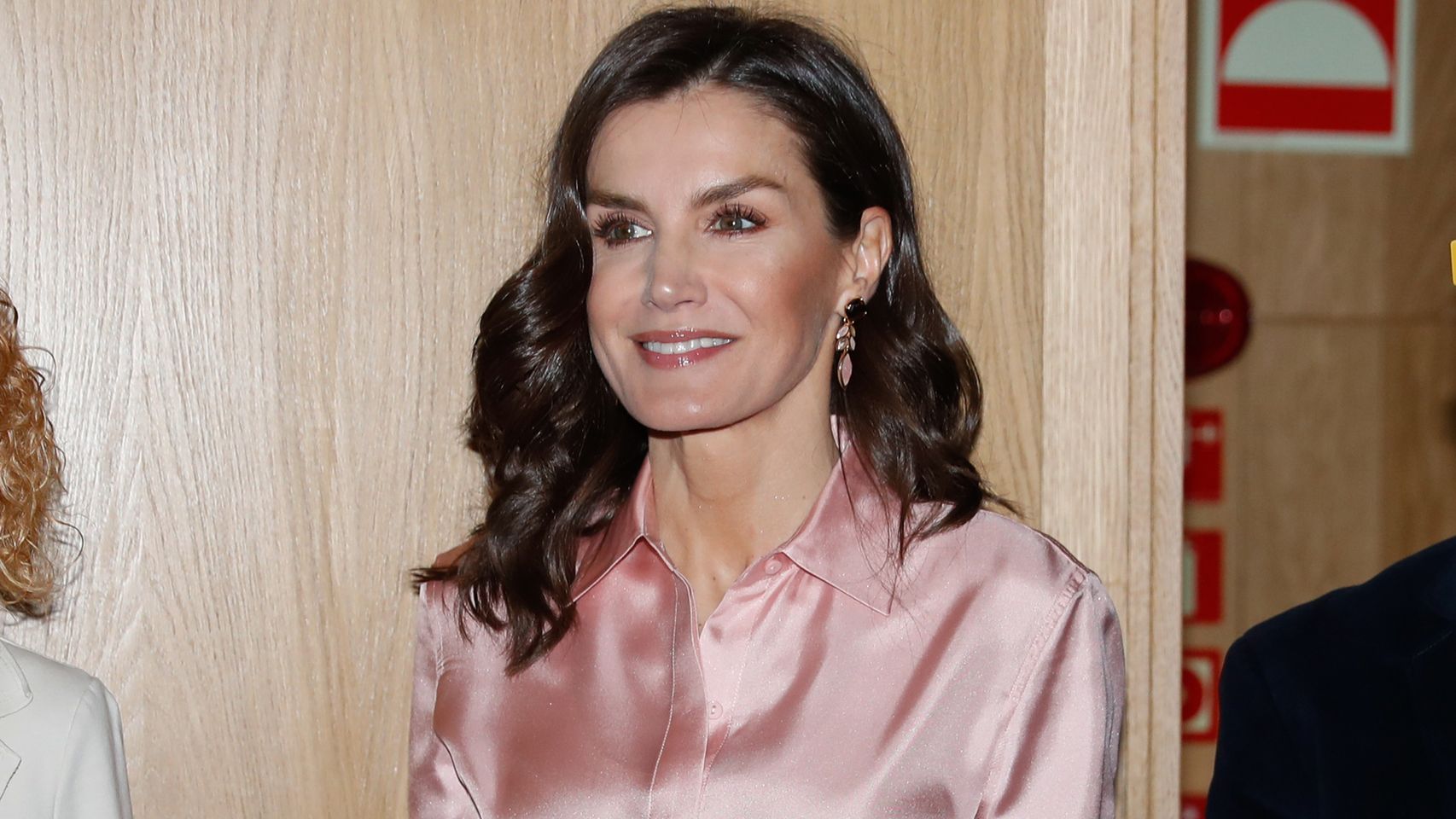 Letizia durante el acto de este jueves en la sede de BBVA.