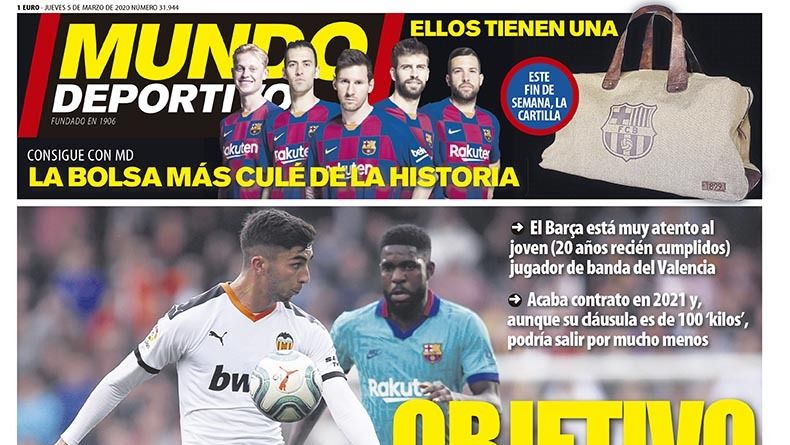 Portada Mundo Deportivo (05/03/20)