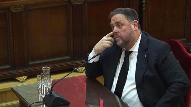 Oriol Junqueras, en una imagen de archivo durante el juicio ante el Supremo./
