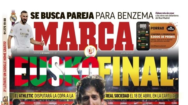 La portada del diario MARCA (06/03/2020)