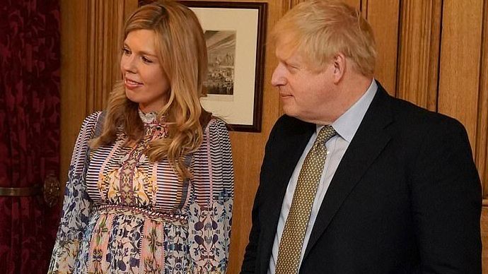 Carrie Symonds y Boris Johnson.