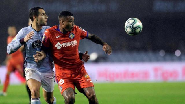 Kennedy, durante el Celta - Getafe