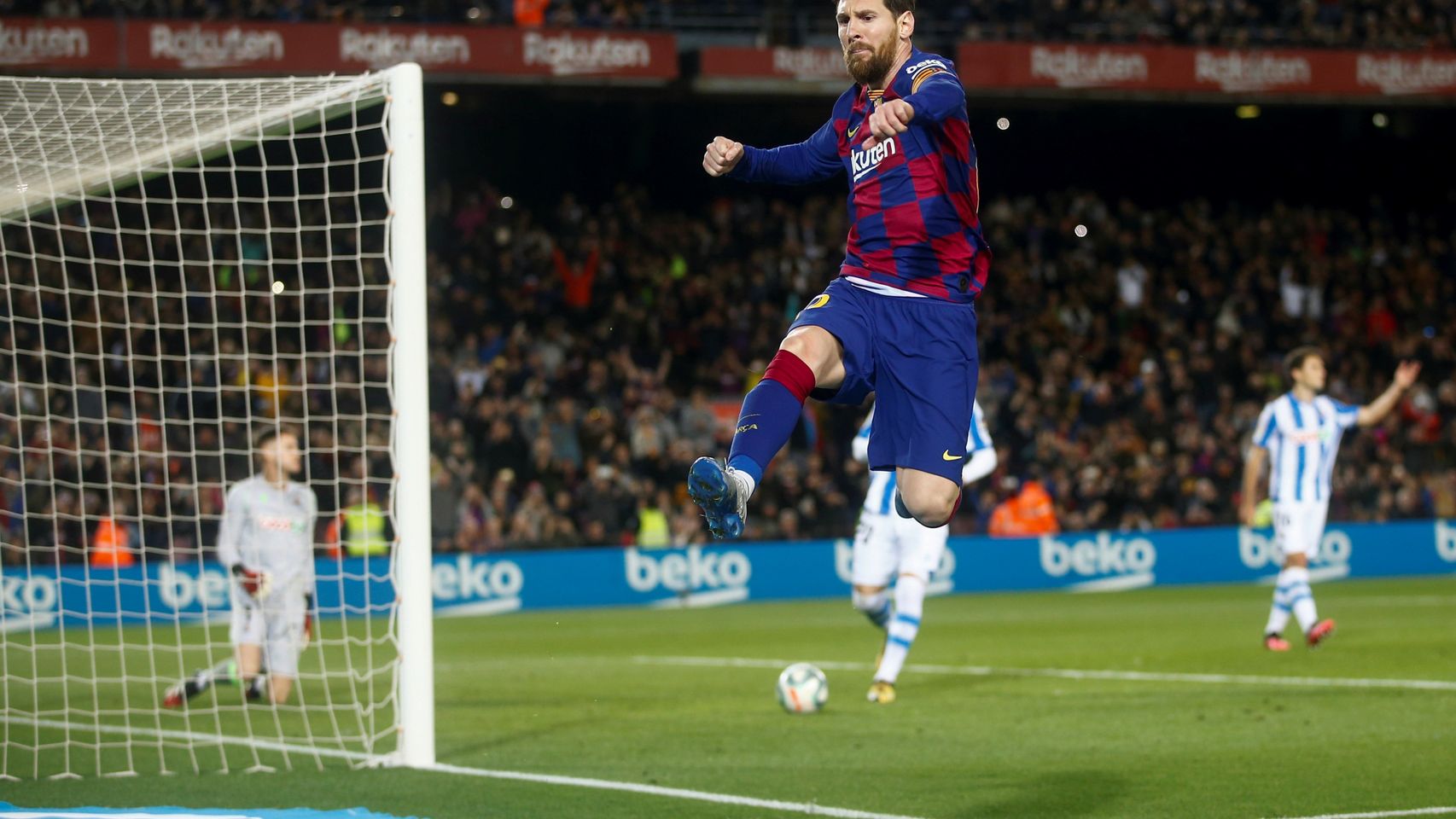 Messi, tras anotar el único gol del partido