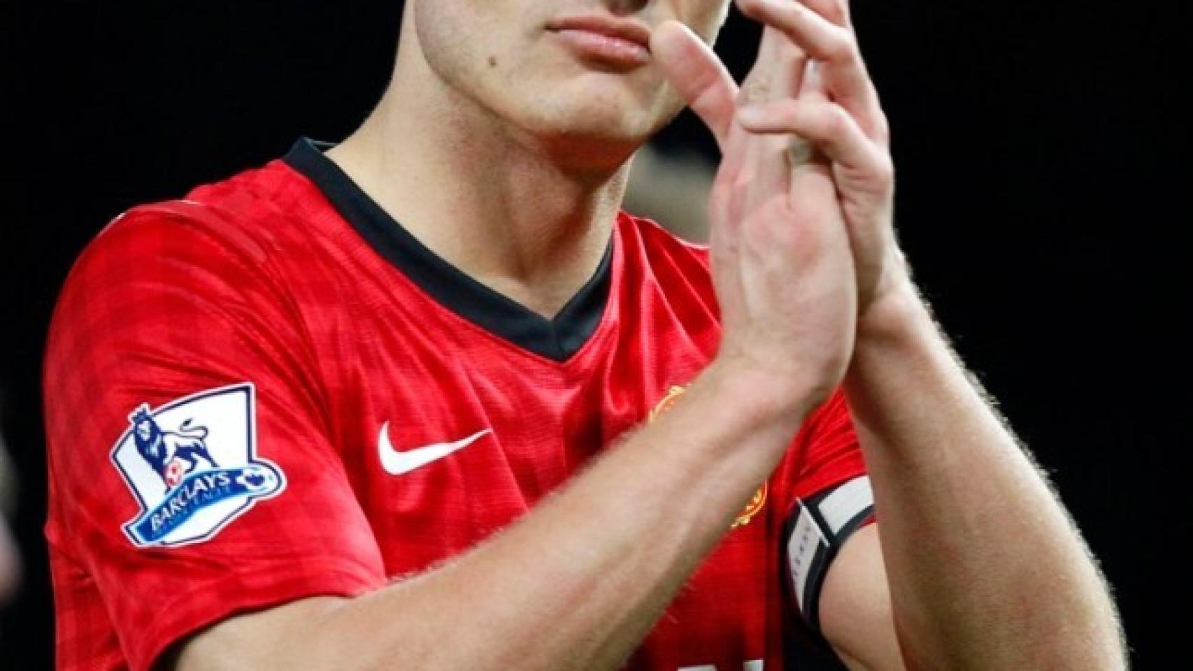 Nemanja Vidic, en un partido del Manchester United