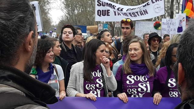 Irene Montero, en una manifestación feminista.