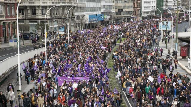 Una marcha del 8M en A Coruña