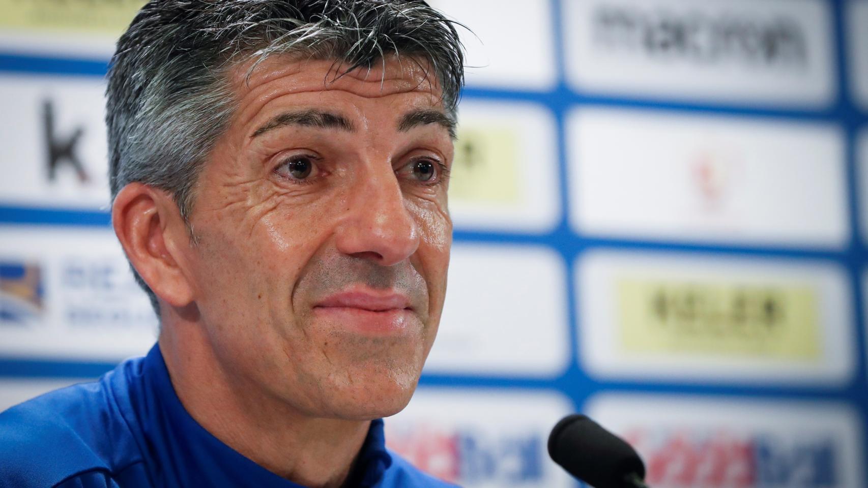 Imanol Alguacil, en rueda de prensa