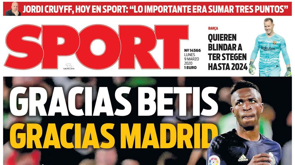 Portada Sport (09/03/20)