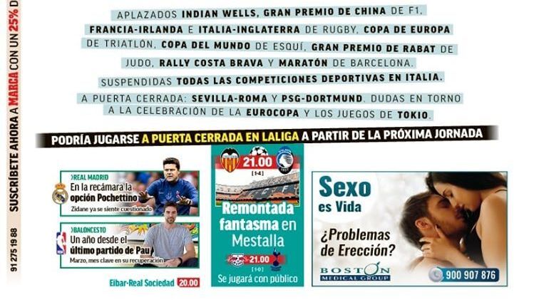 Portada MARCA (10/03/20)