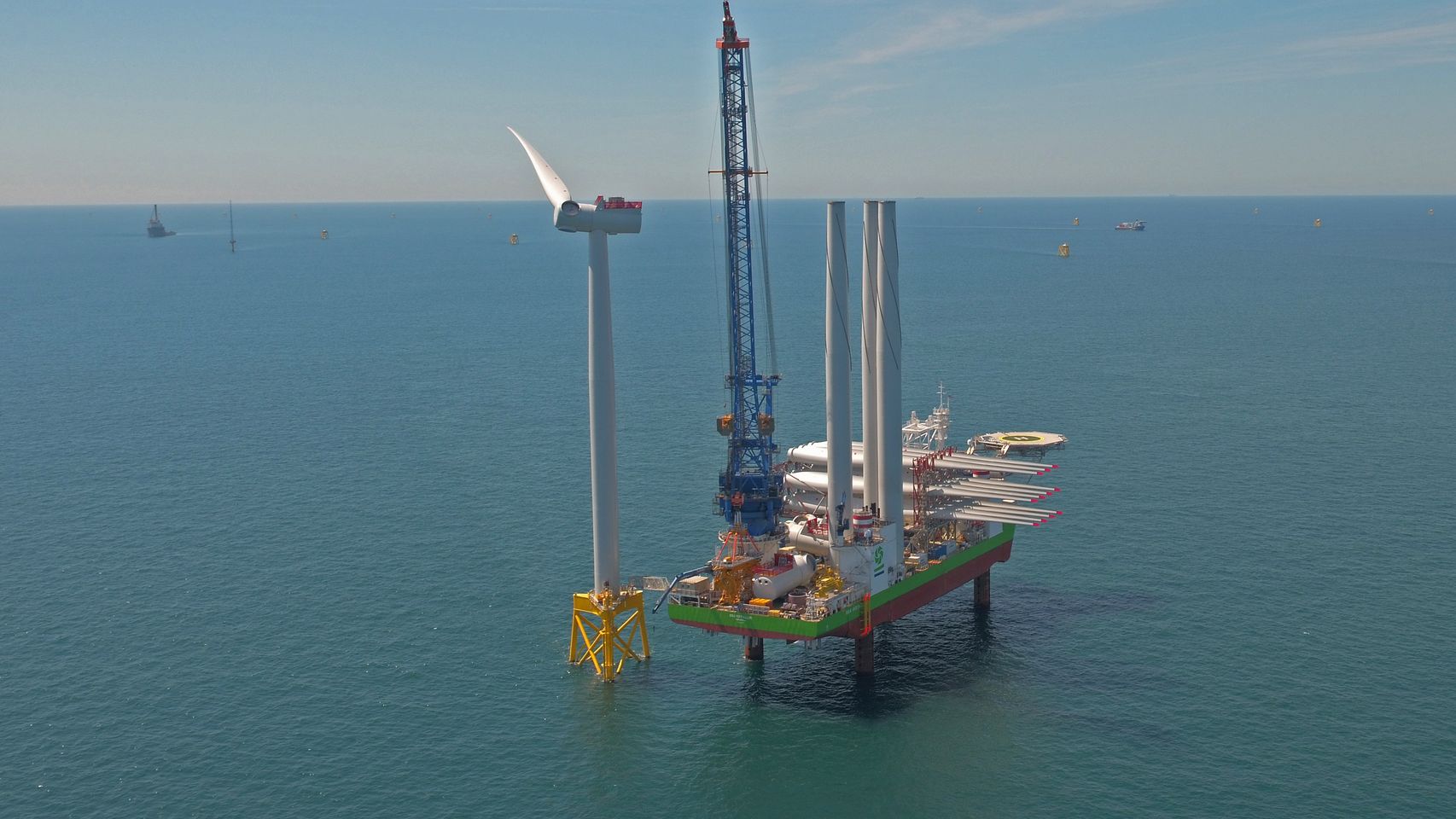 Imagen del proyecto eólico marino en Francia.