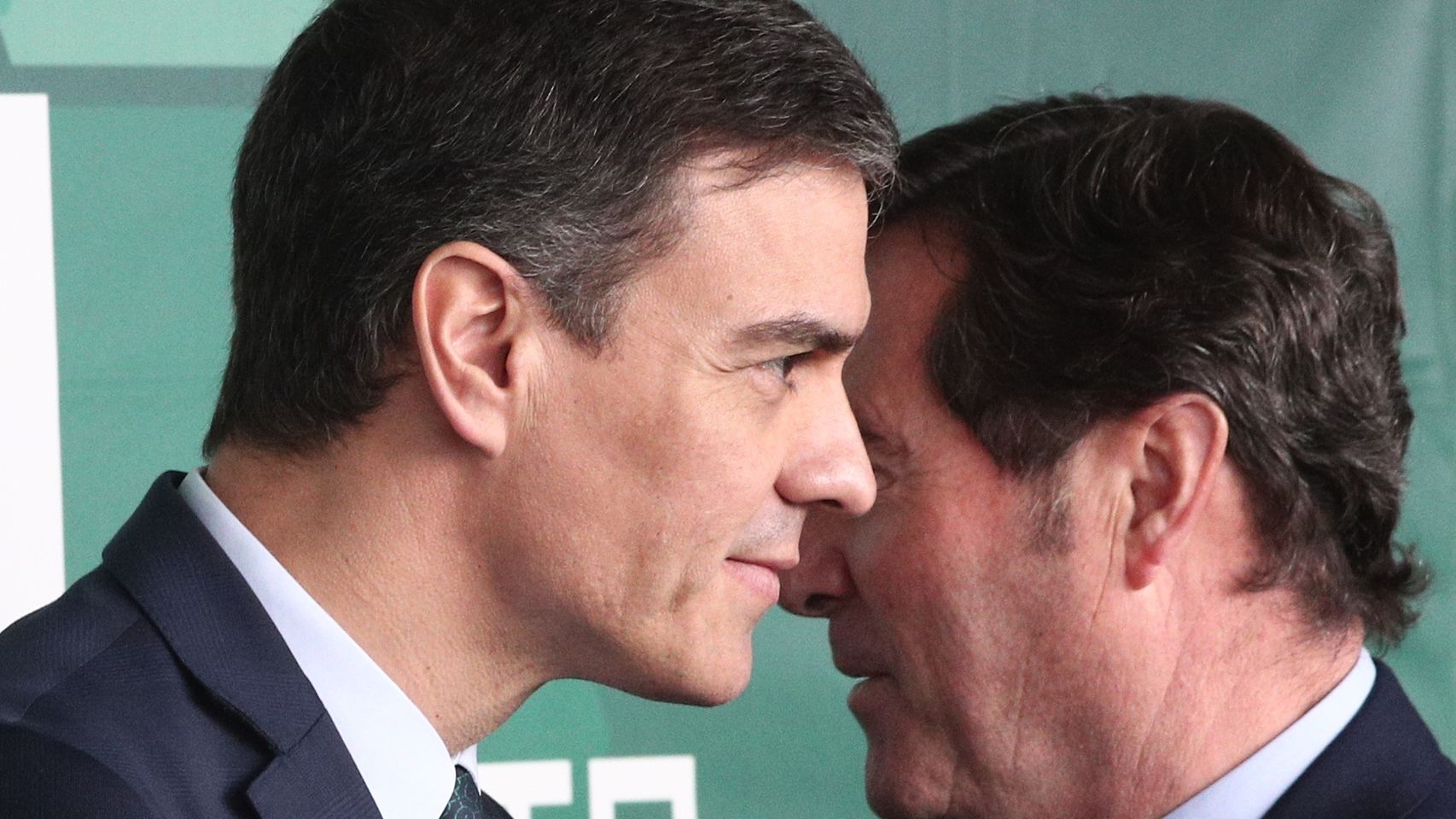 Pedro Sánchez y Antonio Garamendi.