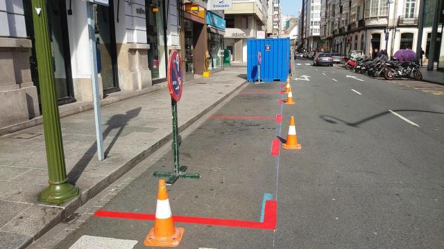 Nueva roja de estacionamiento limitado en plaza de Lugo