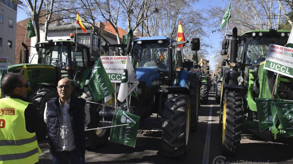 Una tractorada anterior en Valladolid