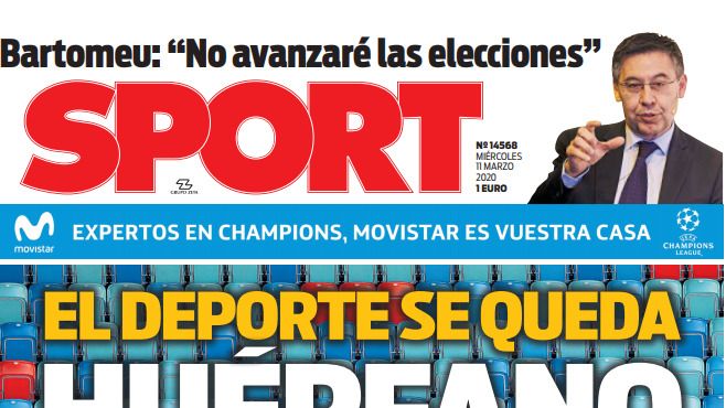Portada Sport (11/03/20)