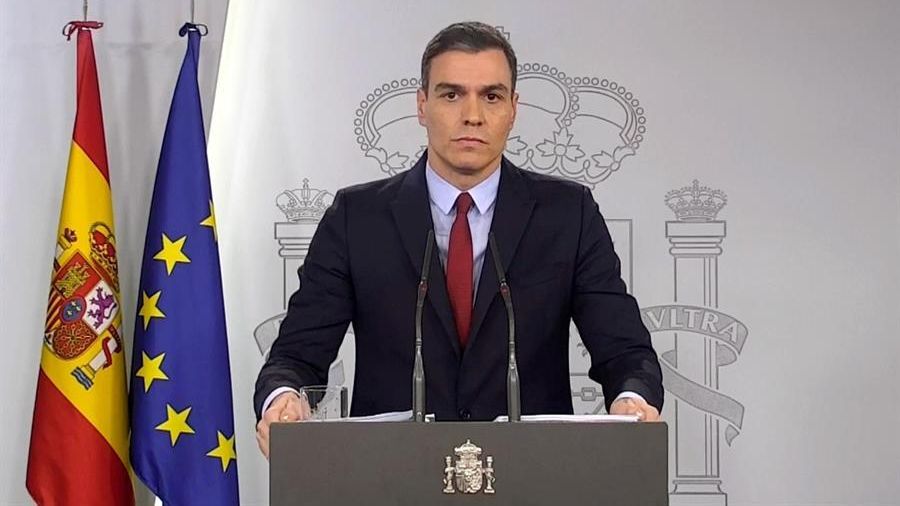 Pedro Sánchez, en la comparecencia posterior al Consejo de Ministros extraordinario.