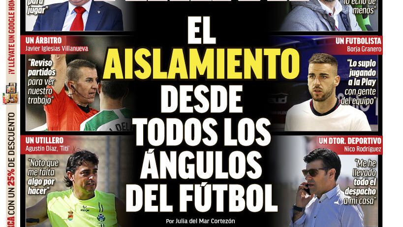 La portada del diario MARCA (15/03/2020)